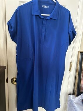 Hi-Tec Deep Blue Collared dress with pockets.